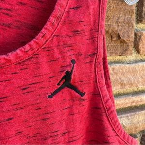 Nike Air Jordan Jumpman Red Cement Print Tank Top Muscle Large T-Shirt Tee
